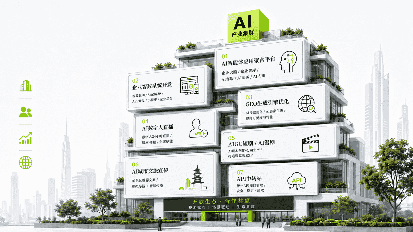 万晟AI七大核心业务架构与AI产业集群